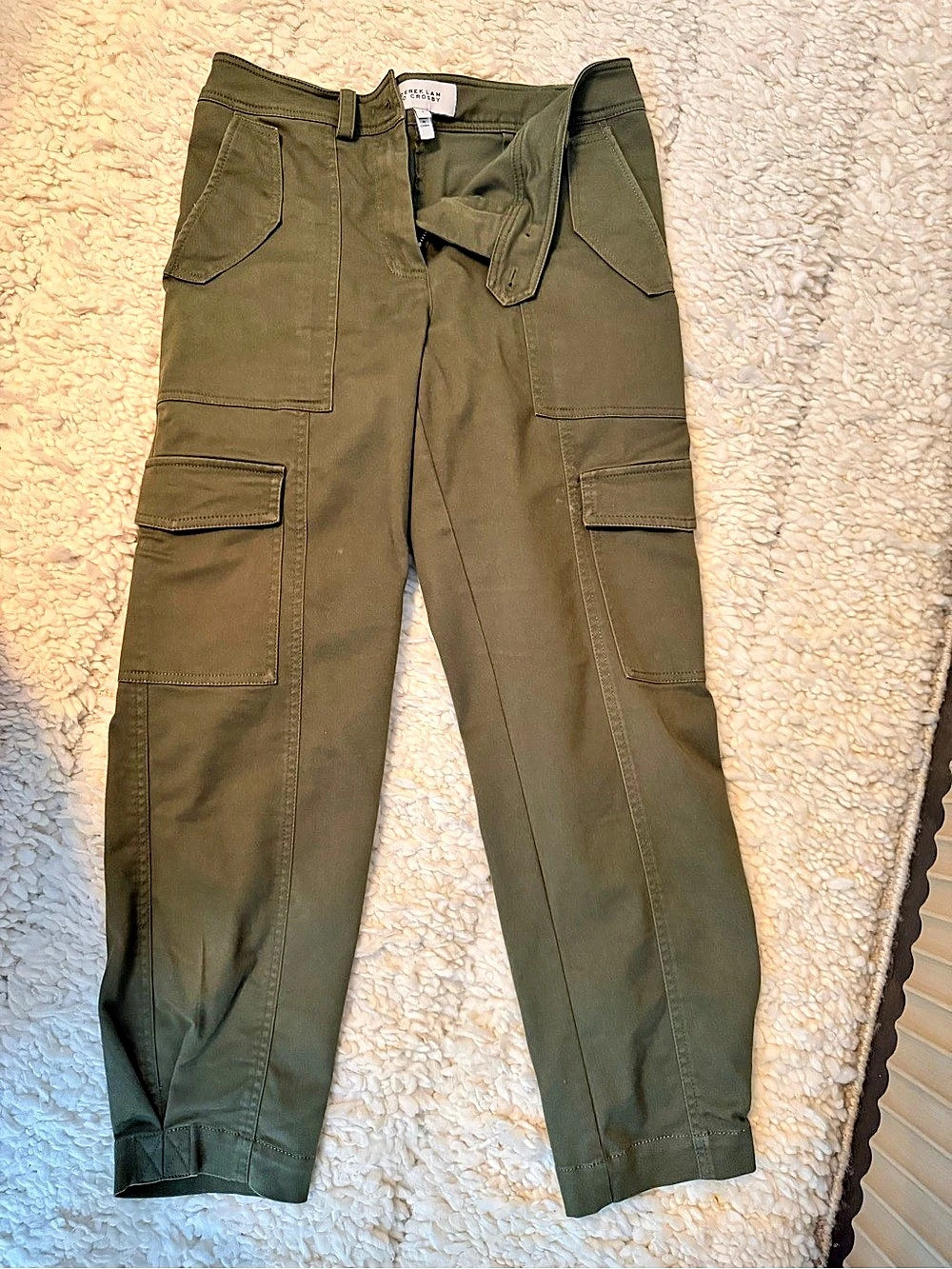 Derek Lam 10 Crosby Elian Utility Pants Olive Small